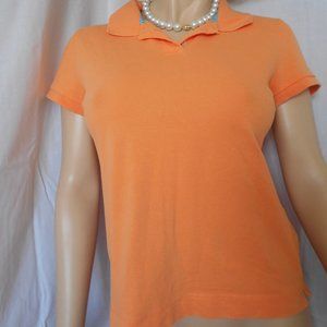 TALBOTS Orange Short Sleeve Tee-Shirt Top  Sz S